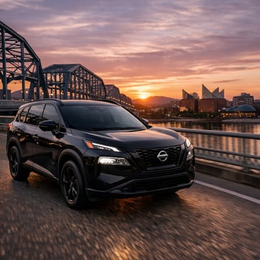 Nissan Rogue Dark Armor at Chattanooga Sunset